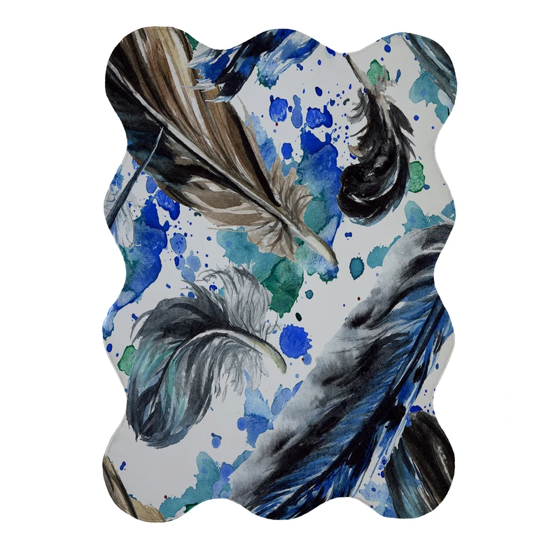 پادری مدل دالبر طرح پر کد 9248 سایز 80x110 سانتی متر 