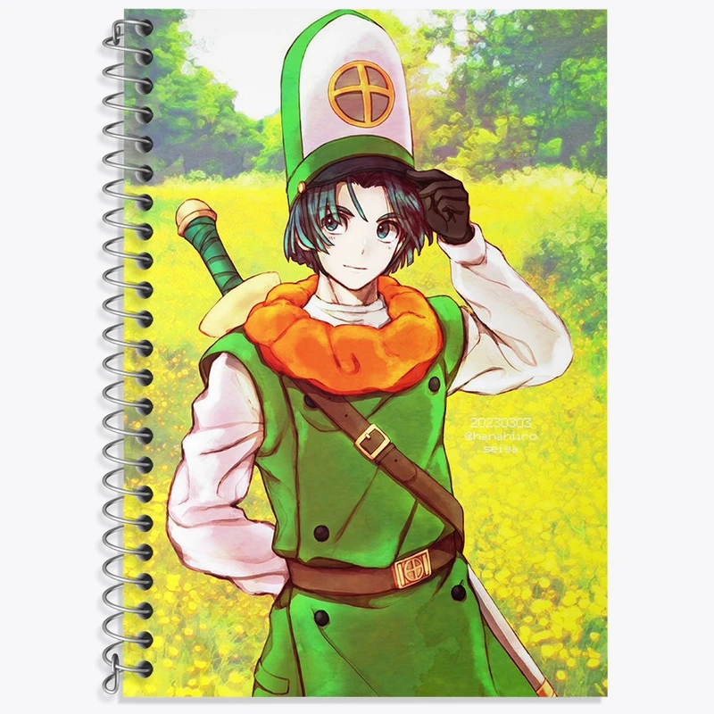 دفتر زبان 50 برگ خندالو مدل سه خط طرح بازی دراگون کوئست (Dragon Quest) کد 35259