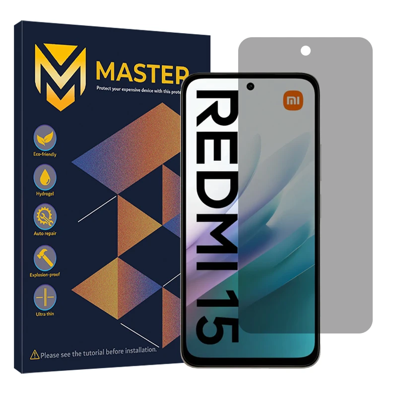محافظ صفحه نمایش حریم شخصی مستر مدل Resistant مناسب برای گوشی موبایل شیائومی Redmi 15 4G