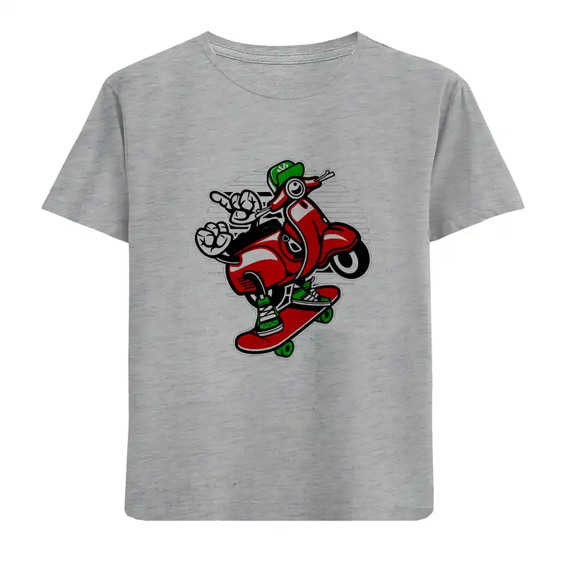 تی شرت آستین کوتاه بچگانه مدل موتور ویب D102