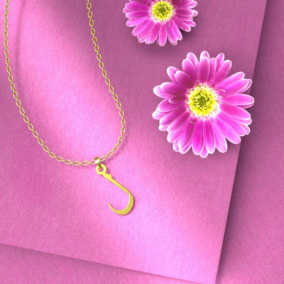 گردنبند طلا 18 عیار زنانه مدوپد مدل حرف ل کد I3-1-1027 -  - 5