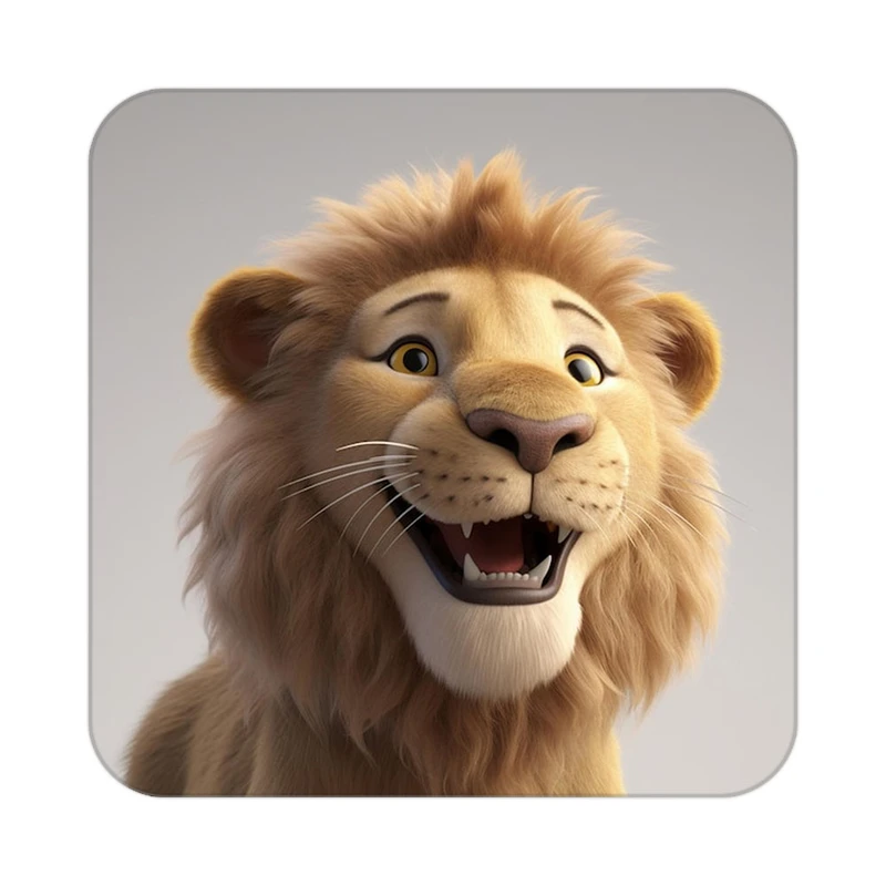 زیر لیوانی کاکتی طرح شیر مدل mp23478