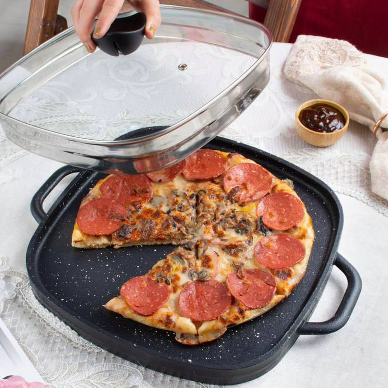 تابه گریل روهام مدل مربع دو طرفه سایز 28