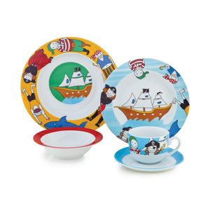 نقد و بررسی سرویس غذاخوری 5 پارچه کودک چینی زرین ایران مدل پایرت درجه عالی توسط خریداران