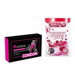کاندوم شادو مدل Pomegranate بسته 12 عددی به همراه کاندوم Condom مدل Rainbow بسته 12 عددی
