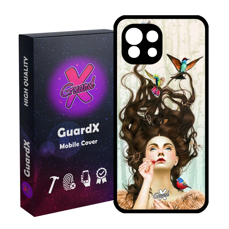 کاور گارد ایکس طرح Girl مدل Glass10290 مناسب برای گوشی موبایل شیائومی Mi 11 Lite