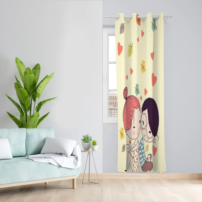 پرده طرح کودک مدل مخمل پانچی کد 1341z سایز 140x200 سانتی متر