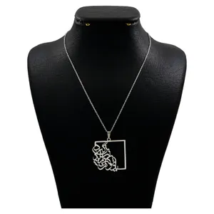 گردنبند نقره زنانه دلی جم طرح یاد تو کنم  کد D240 