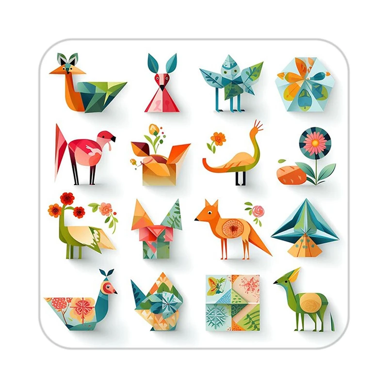 زیر لیوانی کاکتی طرح حیوانات رنگی مدل mp26756