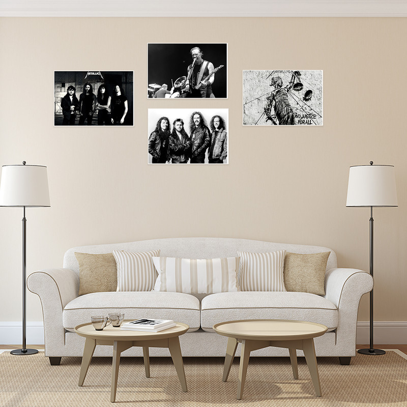 پوستر طرح متالیکا کد A-2128-Metallica مجموعه 4 عددی
