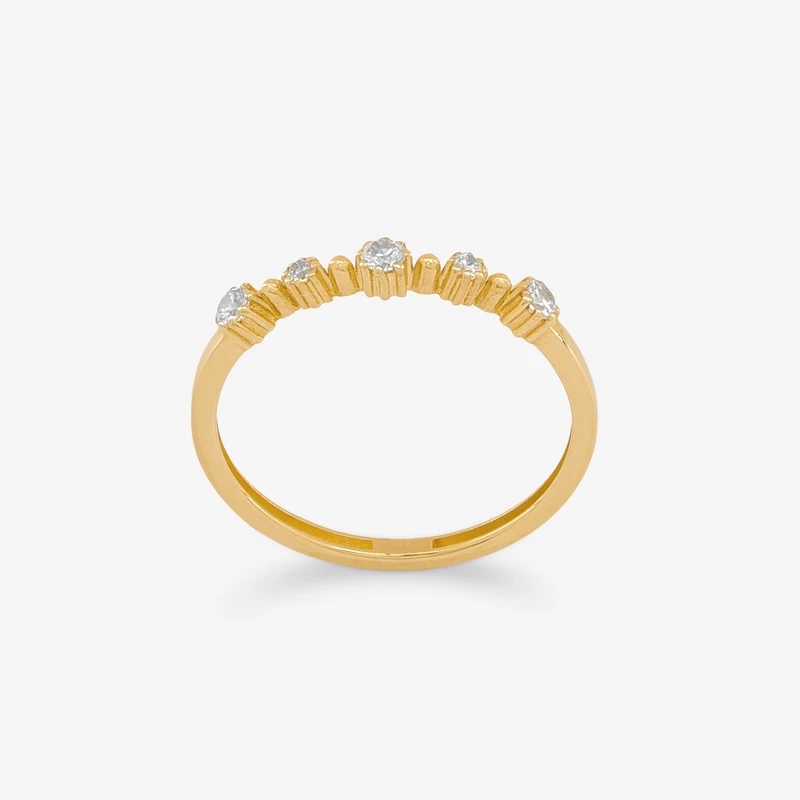 انگشتر طلا 18 عیار زنانه گلدم مدل R352031 