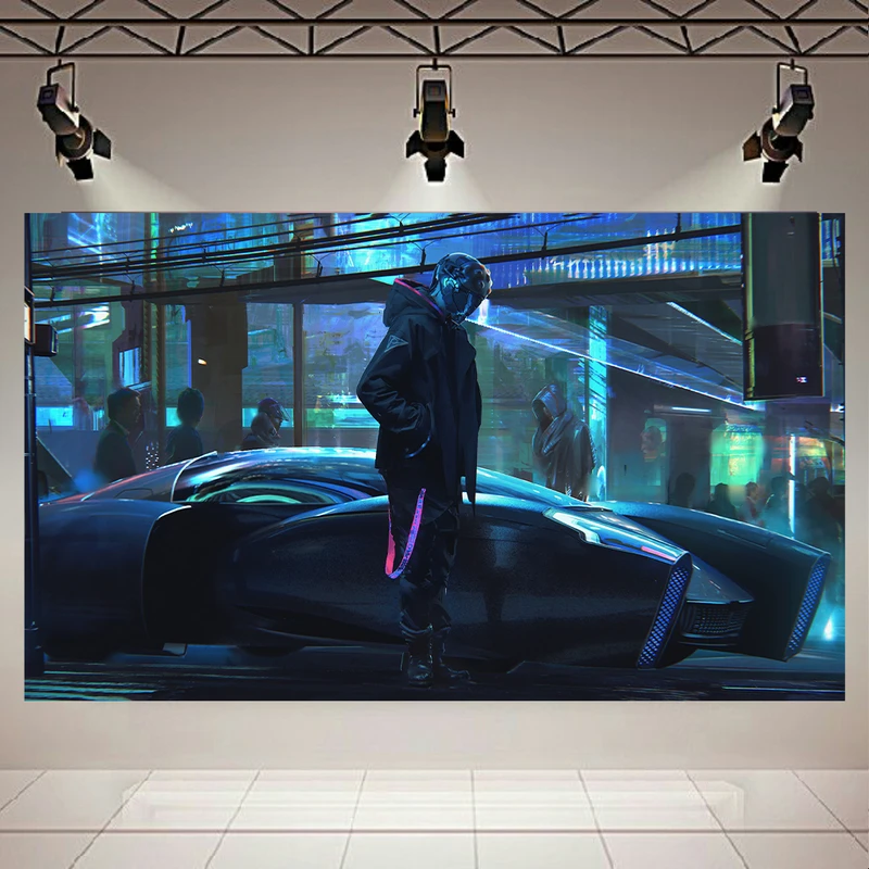 تابلو شاسی طرح گیم مدل Cyberpunk کد AR548  