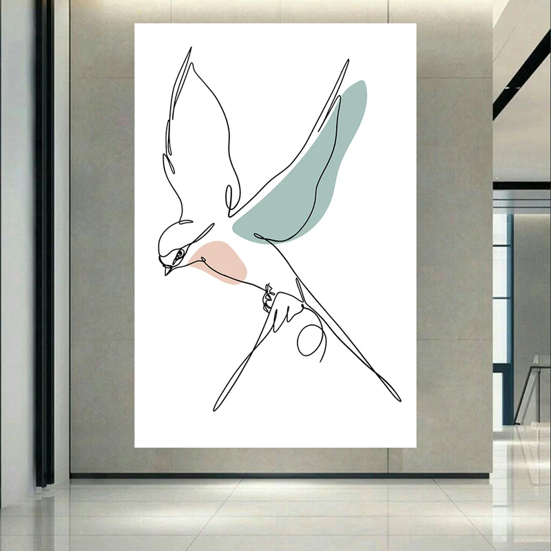  پوستر پارچه ای طرح مینیمال پرنده کد AR31955