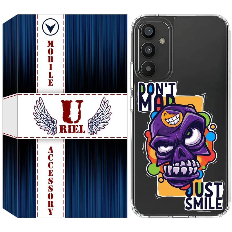 کاور یوریل مدل Clear کد 33 طرح Smile مناسب برای گوشی موبایل سامسونگ Galaxy A14 5G / A14 4G