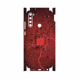 MAHOOT Red Printed Circuit Board-FullSkin Cover Sticker for Xiaomi Redmi Note 8T