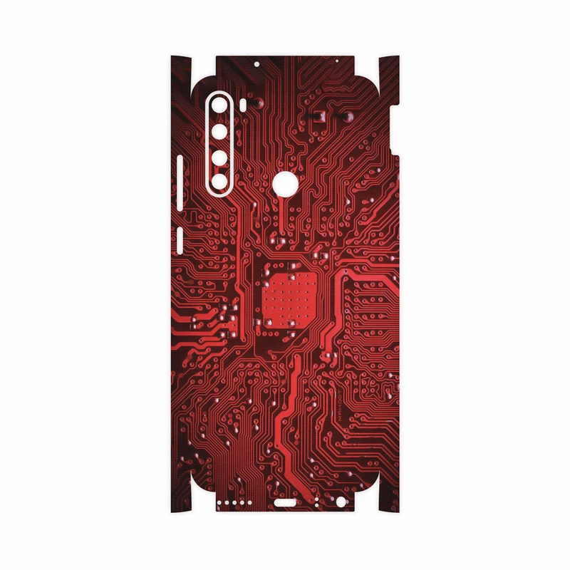 برچسب پوششی ماهوت مدل Red Printed Circuit Board-FullSkin مناسب برای گوشی موبایل شیائومی Redmi Note 8T