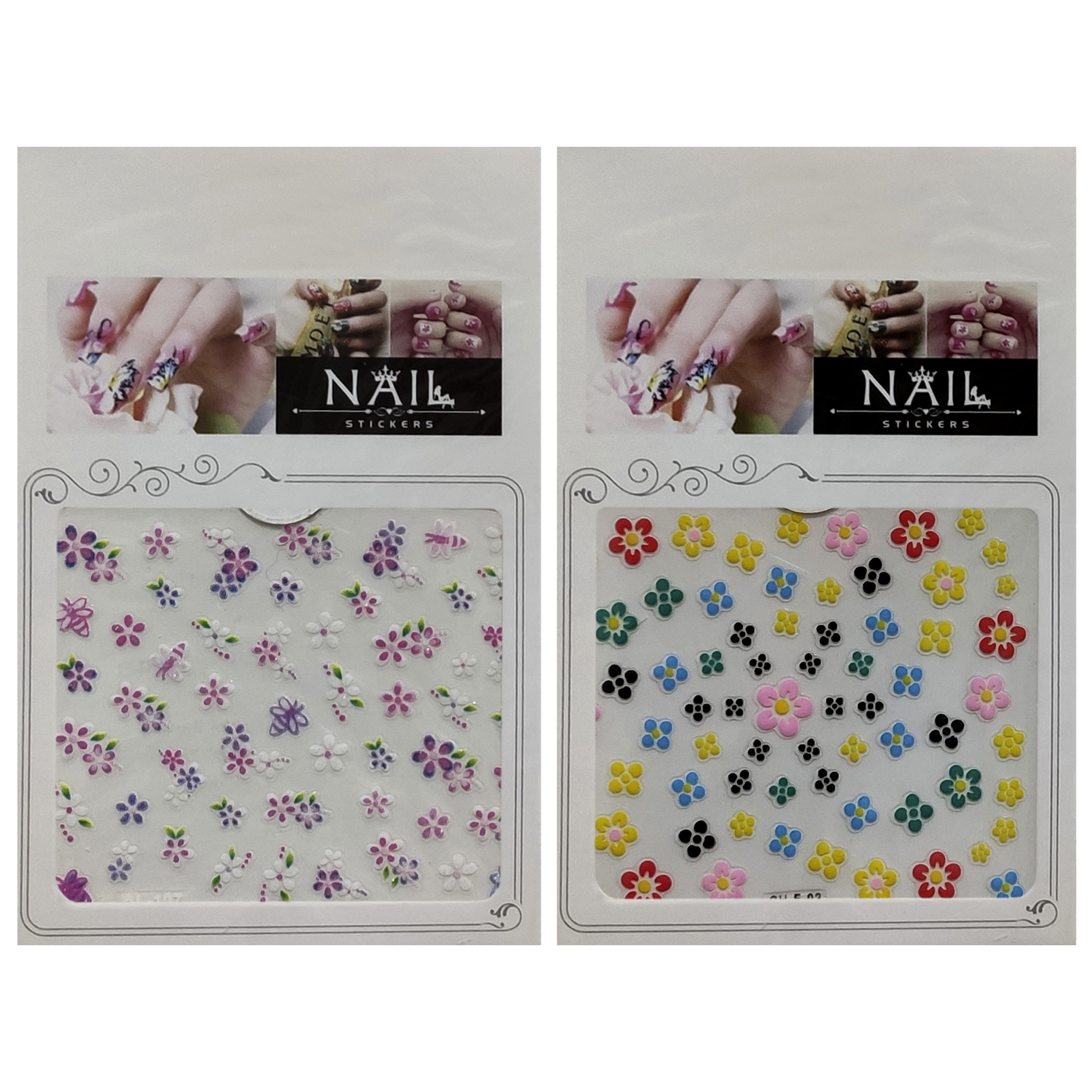 استیکر طراحی ناخن مدل AP65-AP69 کد RKH_1556 مجموعه 2 عددی