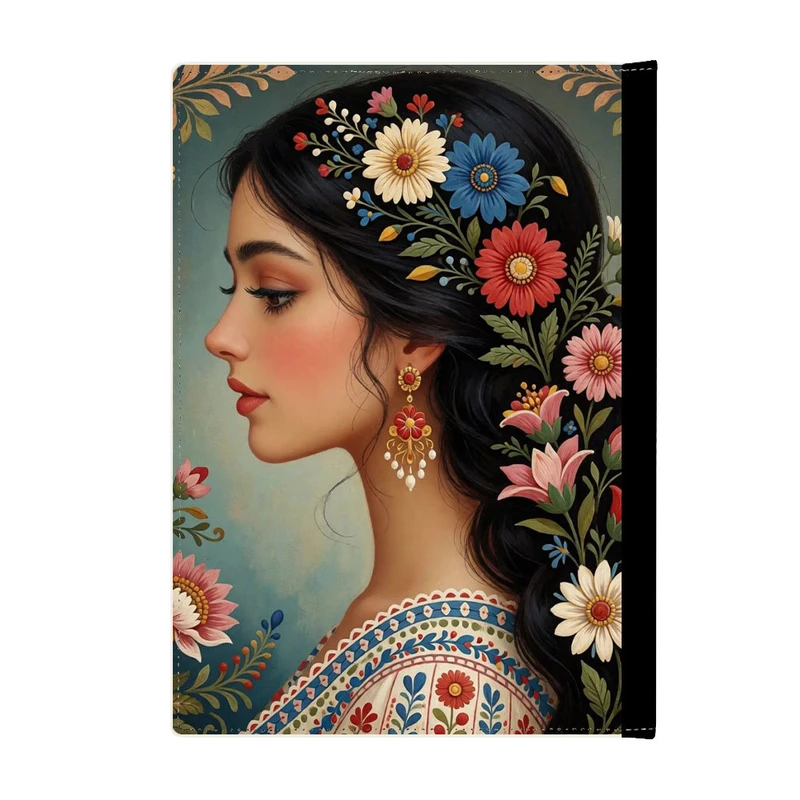 کلاسور پاد آفرین مدل دختر و تل گلدار کد 1246 