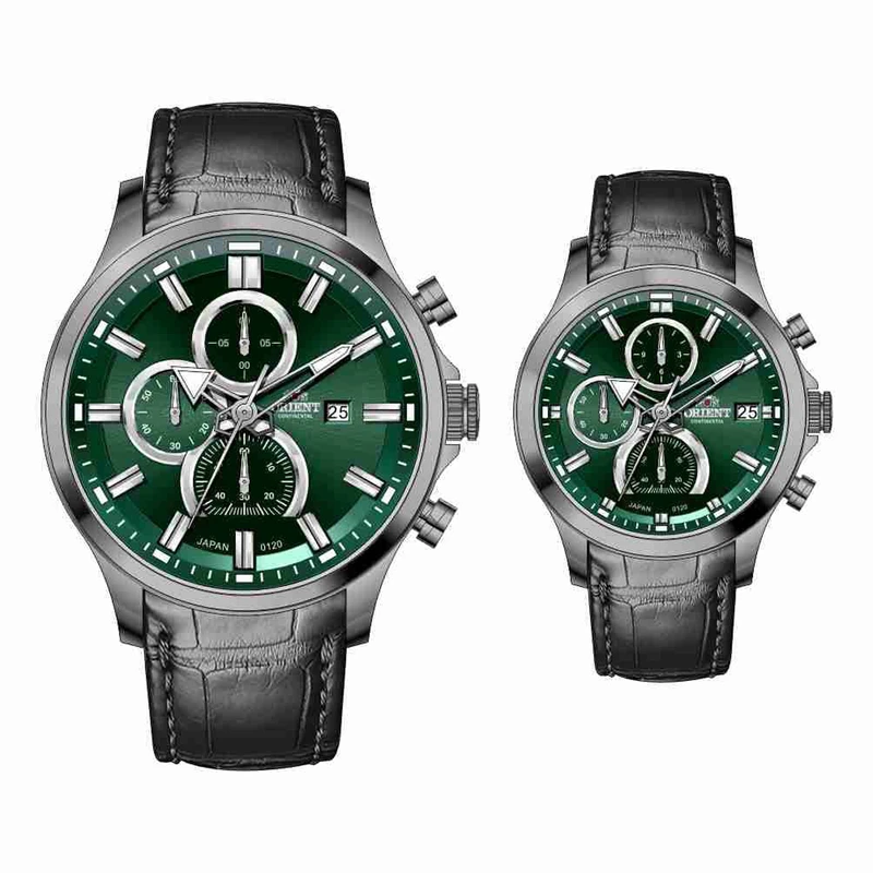 ست ساعت مچی عقربه‌ای کوارتز زنانه و مردانه اورینت کانتیننتال مدل 0120-12