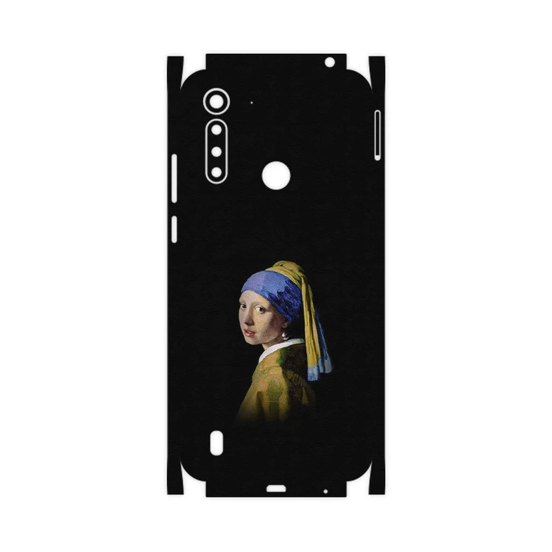 برچسب پوششی ماهوت مدل Girl with a Pearl Earring of Vermeer-FullSkin مناسب برای گوشی موبایل موتورولا Moto G8 Power Lite