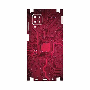 MAHOOT Red-Printed-Circuit-Board-FullSkin Cover Sticker for Samsung Galaxy M12