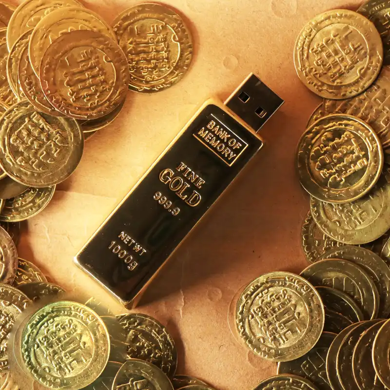 فلش مموری فلزی دایا دیتا طرح شمش طلا مدل ME1001 ظرفیت 64 گیگابایت