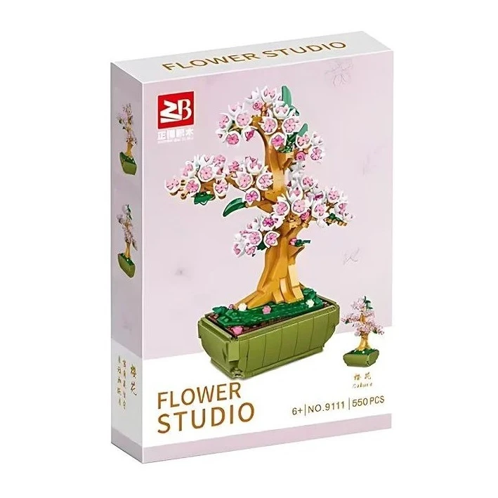 ساختنی 563 تکه ژنگبو مدل بونسای درخت گیلاس طرح Sakura کد 9111A