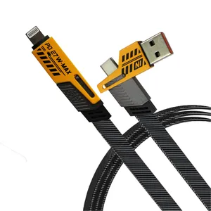 کابل تبدیل USB/USB-C به لایتنینگ/USB-C آیرنج مدل 4in1 طول 1 متر