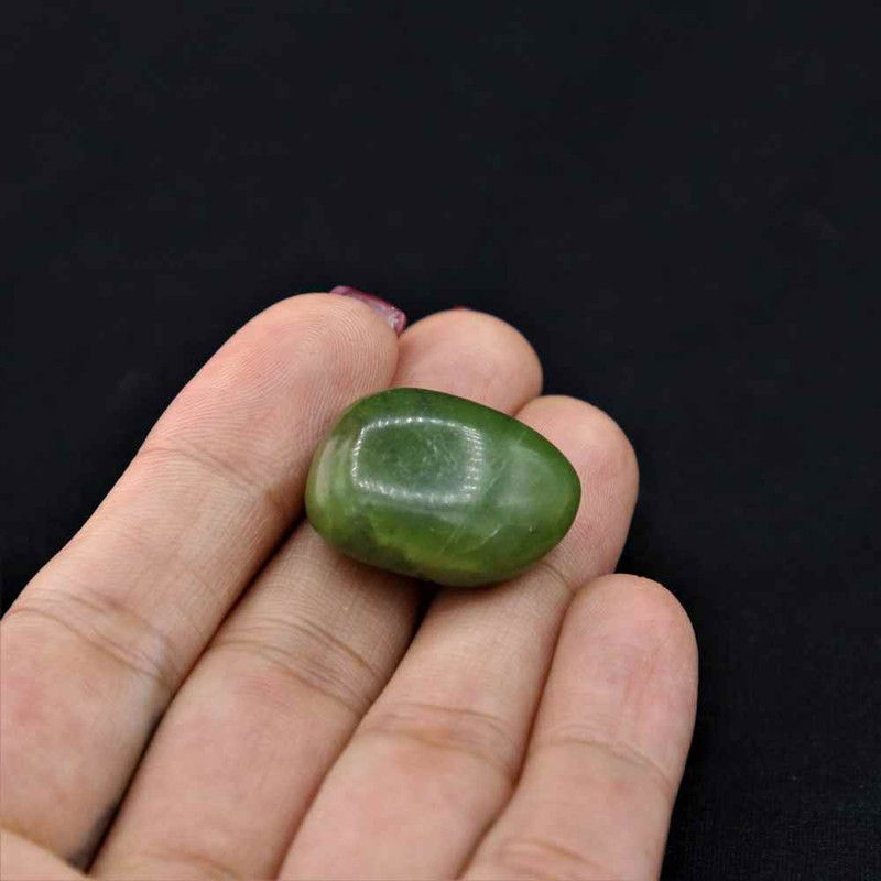 سنگ راف مانا جم مدل یشم کانادا تیره تامبل شده کد 1