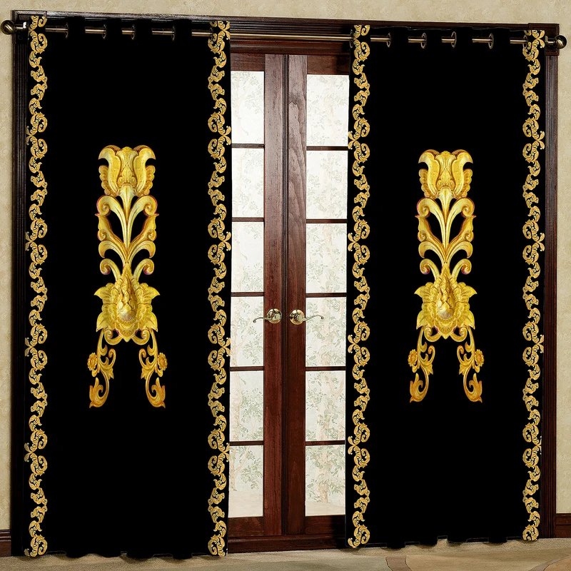 پرده مدل طرح دار مخمل پانچی کد 4553 سایز 200x140 سانتی متر