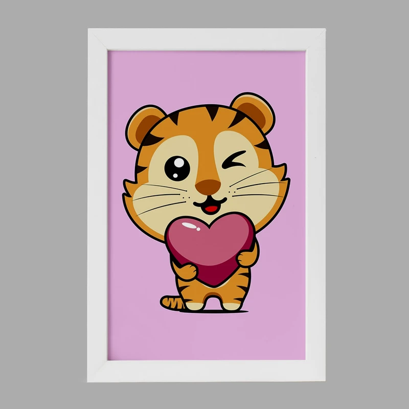 تابلو خندالو مدل حیوانات بامزه ببر کد 25411