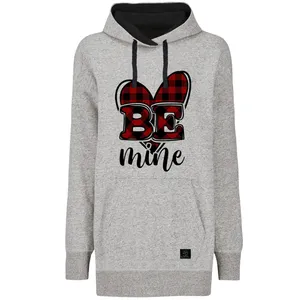 هودی زنانه 27 مدل BE MINE کد W16 رنگ طوسی