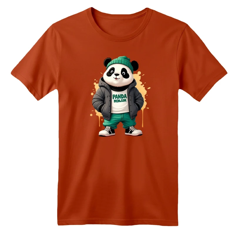 تی شرت آستین کوتاه بچگانه مدل پاندا زمستونی