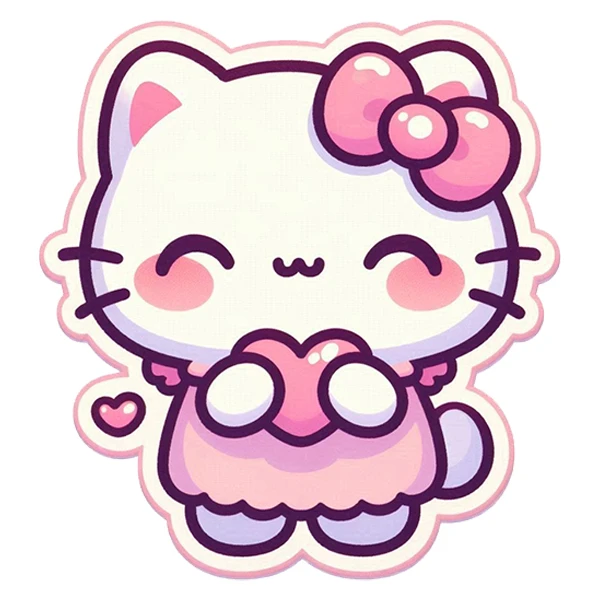  استیکر پارچه و لباس پاد آفرین طرح کیتی کد 4692