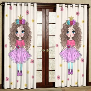   پرده مدل دختر  هازان پانچی کد 4705 سایز 140x200 سانتی متر