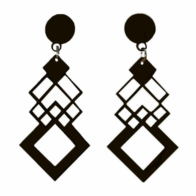 گوشواره زنانه مدل E.MSHB.BRF مجموعه‌ی دو عددی