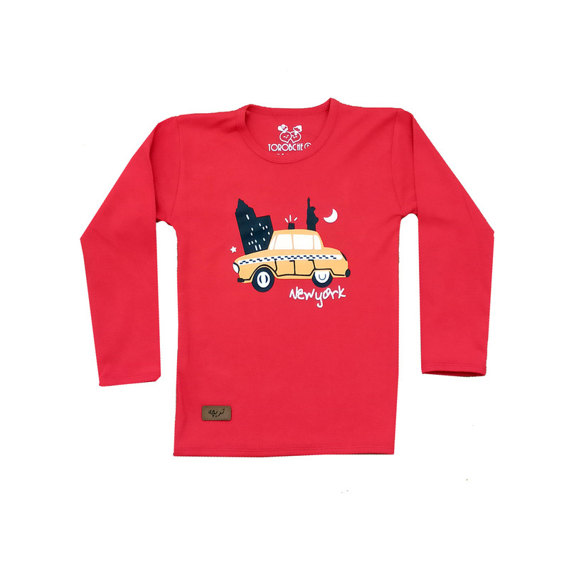 ست تی شرت و شلوار پسرانه مدل تاکسی 01