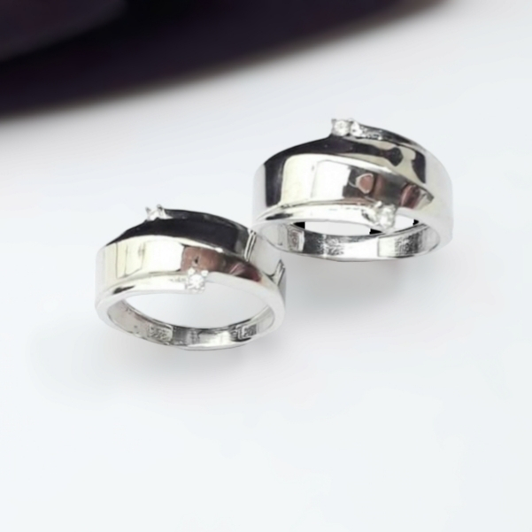 ست انگشتر نقره زنانه و مردانه مدل تانا