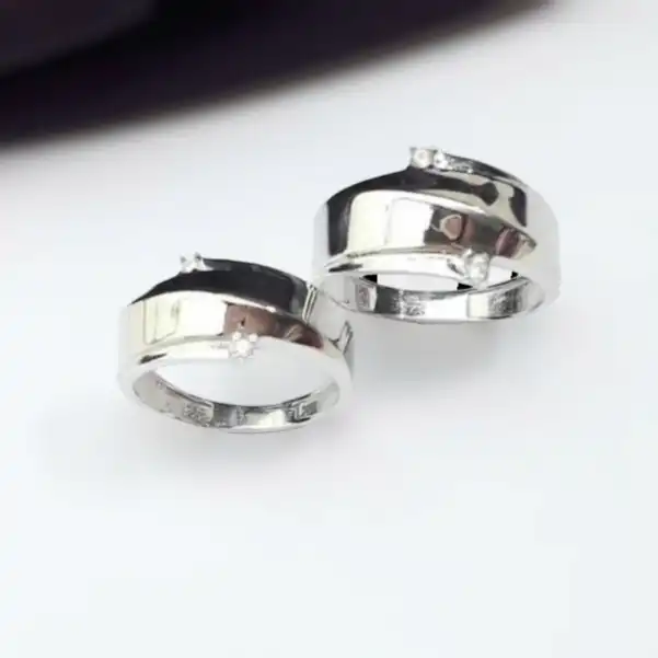 ست انگشتر نقره زنانه و مردانه مدل تانا