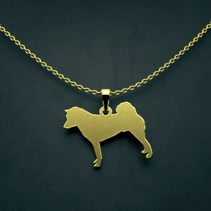 گردنبند طلا 18 عیار زنانه مدوپد مدل سگ کد J3-1-1224