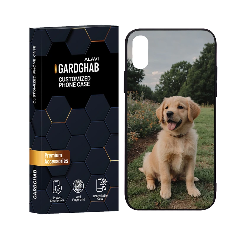 کاور گارد قاب علوی مدل دورژله پشت گلس حیوانات  مناسب برای گوشی موبایل اپل iPhone X / XS