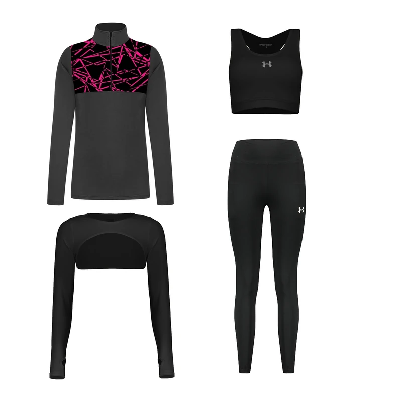 ست 4 تکه لباس ورزشی زنانه مدل 1801-4104-276-70