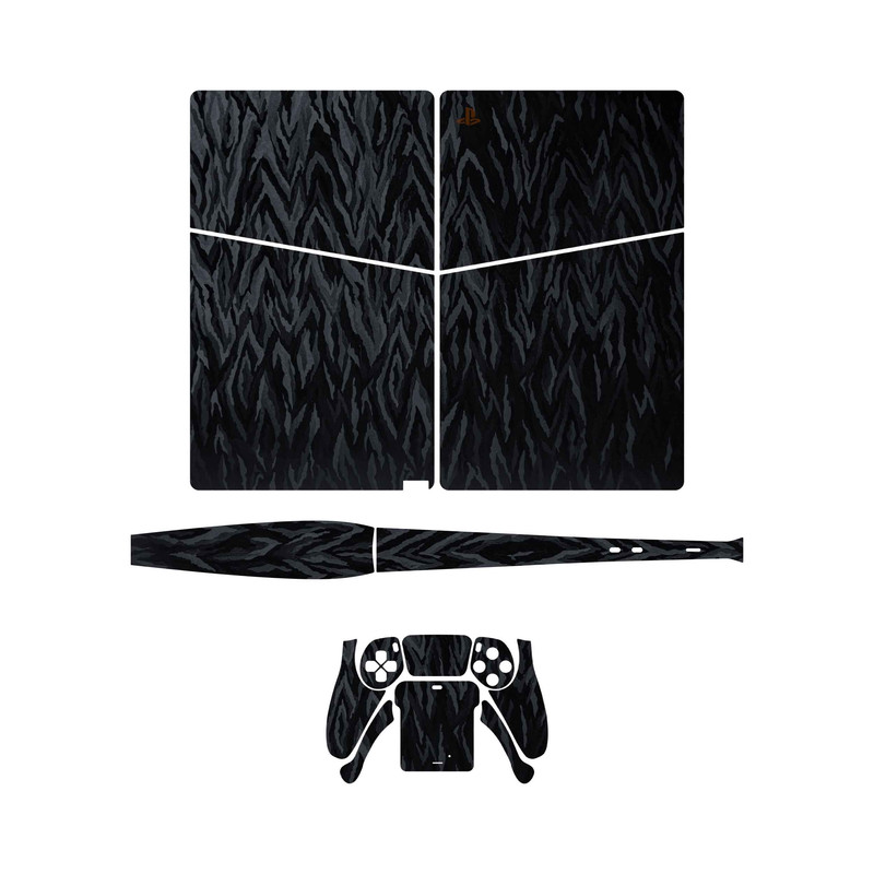 برچسب کنسول و دسته بازی PS5 Slim Digital Edition ماهوت مدل Black Swan