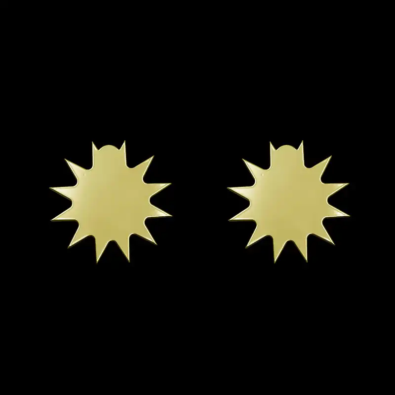 گوشواره طلا 18 عیار زنانه مدوپد مدل ستاره کد GA1-15598