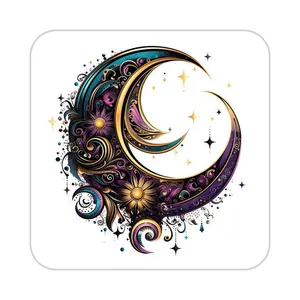 زیر لیوانی کاکتی طرح ماه و ستاره مدل mp53049