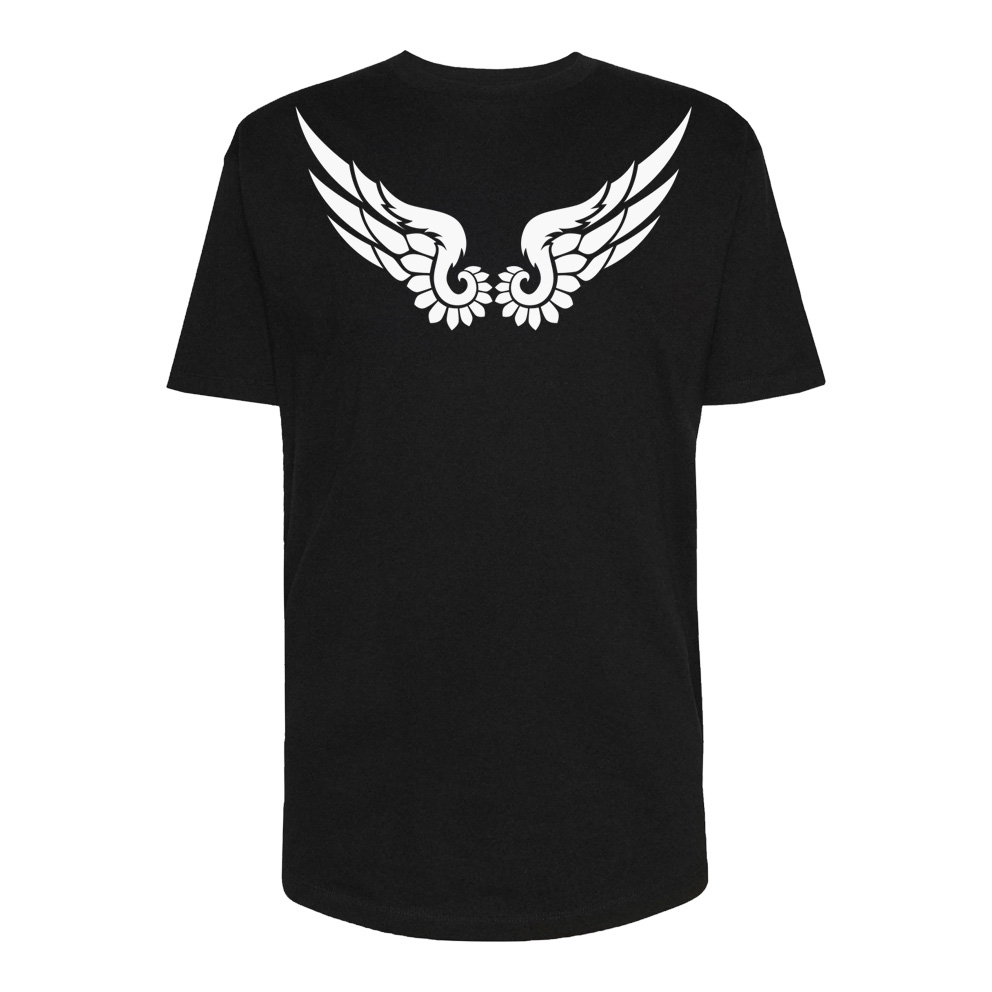 تی شرت لانگ مردانه مدل Wing کد Sh068 رنگ مشکی