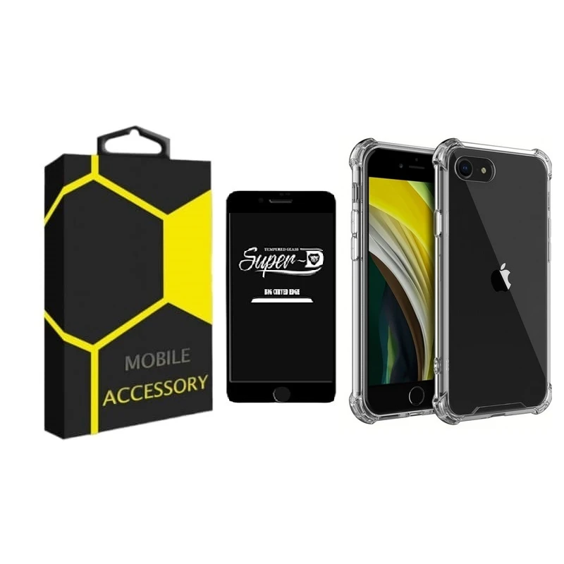 کاور مدل Kapsooli مناسب برای گوشی موبایل اپل Iphone SE 3 / SE 2022 به همراه محافظ صفحه نمایش 