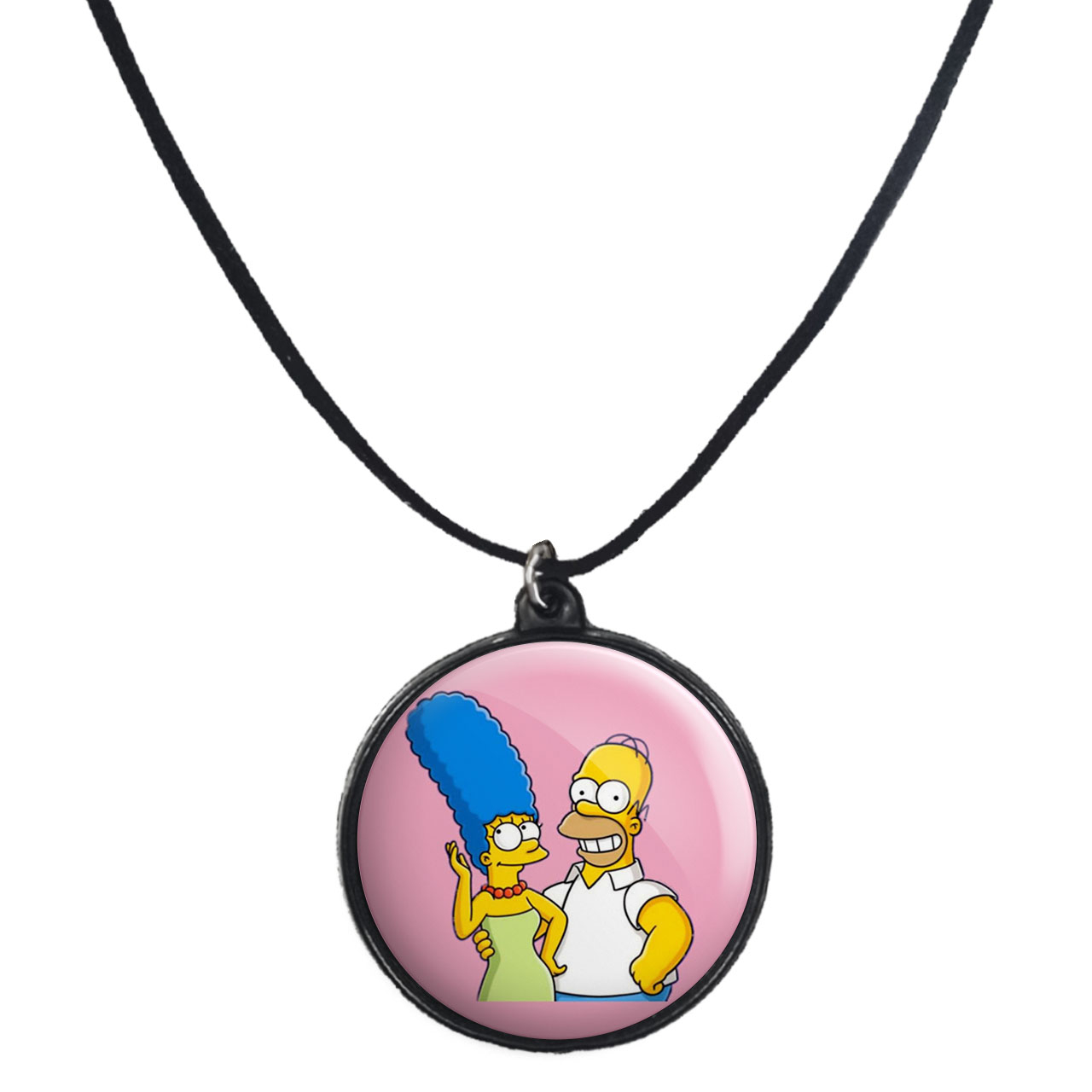 گردنبند پرمانه طرح سیمپسون ها کد pmb.21283 مدل دو طرفه