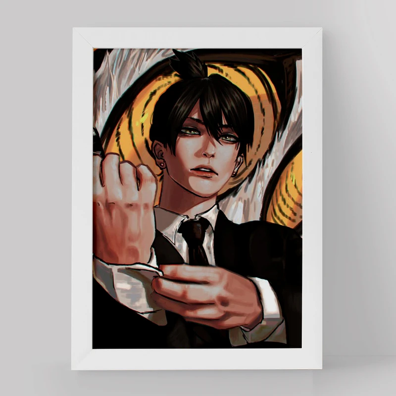 تابلو خندالو مدل هایاکاوا انیمه مرد اره ای کد 17878