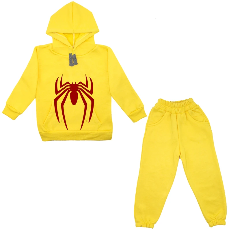 ست هودی و شلوار پسرانه مدل عنکبوت کد B21